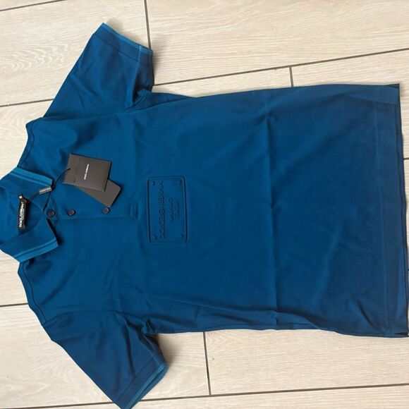 Brand new mens Dolce & Gabbana Blue Polo Shirt - Picture 6 of 7